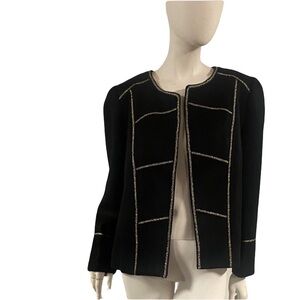 Chicos  Black Jacket with Gold Trim